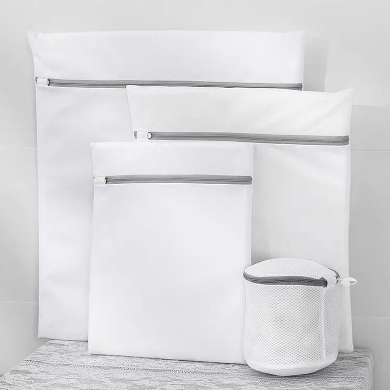 White Durable Large Washing Laundry Bag Mesh Organizer Net