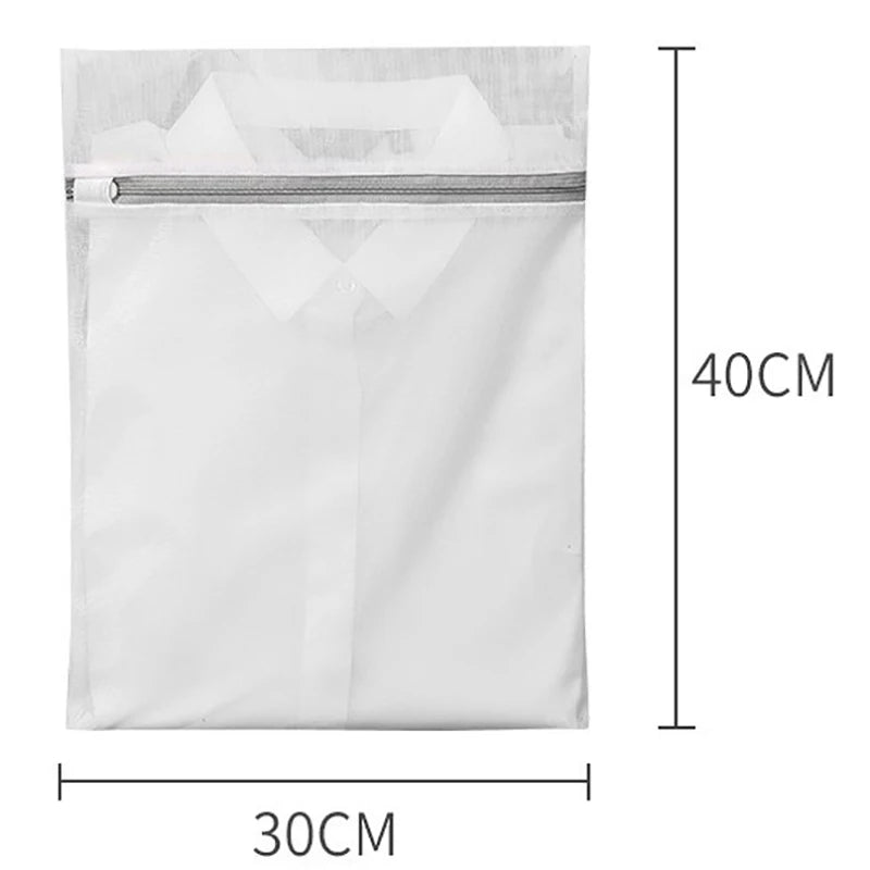 White Durable Large Washing Laundry Bag Mesh Organizer Net